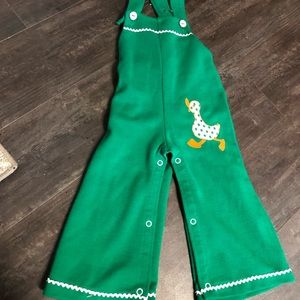 Vtg 24m overalls duck